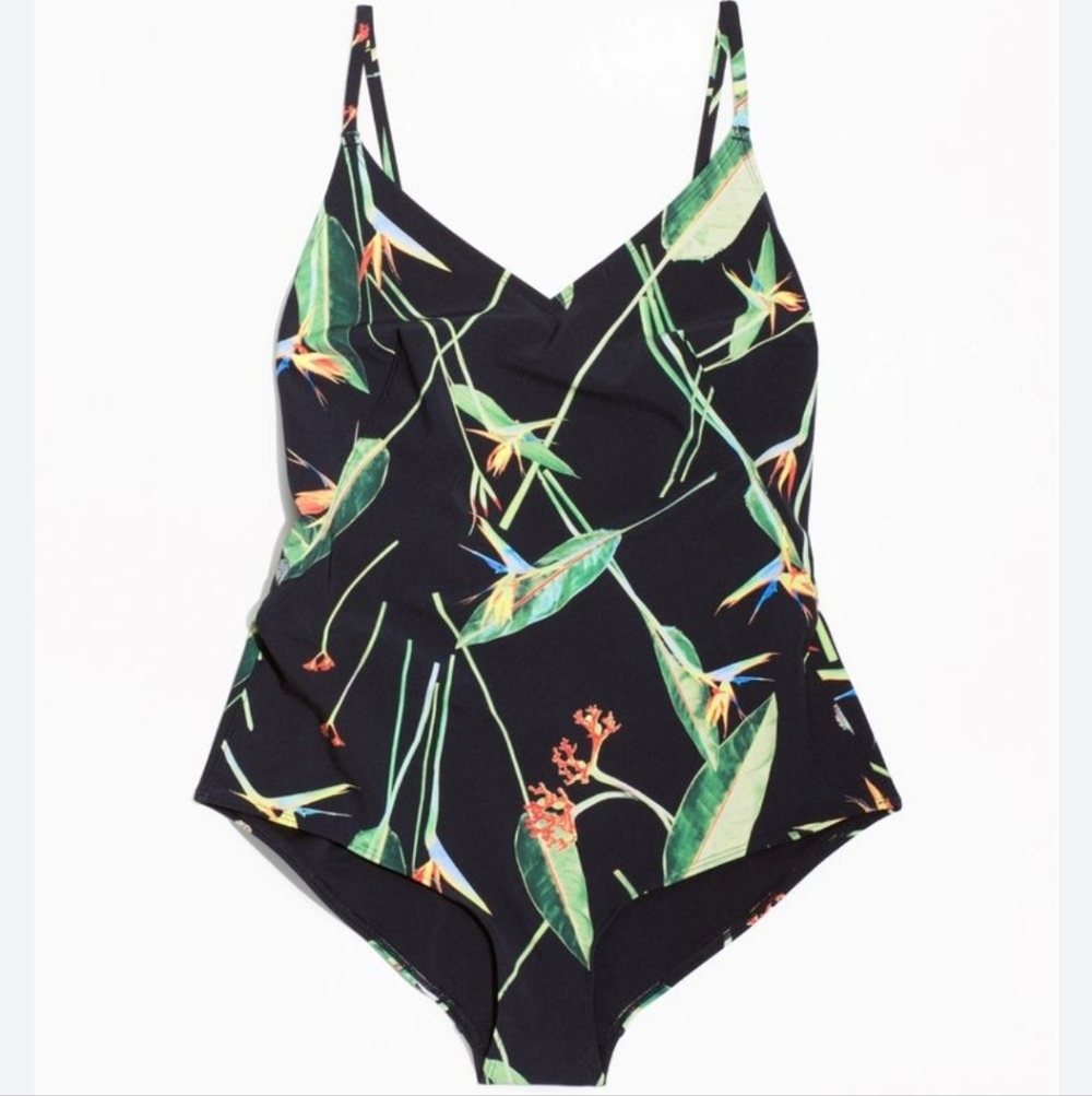 & Other Stories Women's Tropical One Piece Swimsuit  Size 10